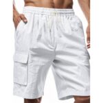 Pants XK01 Linen-Blend Cargo Shorts