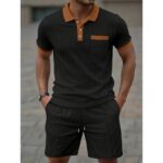 Set XT021 Waffle-Knit Short-Sleeve Set