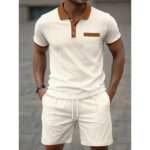 Set XT021 Waffle-Knit Short-Sleeve Set