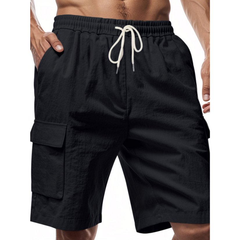 Pants XK01 Linen-Blend Cargo Shorts