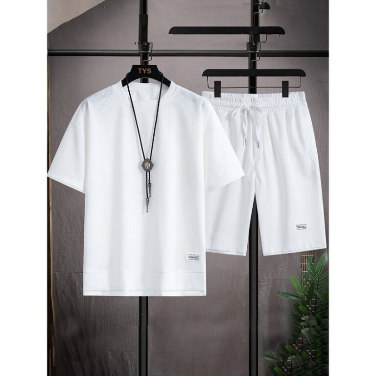 Set XT04 Waffle-Knit Short-Sleeve Set