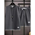 Set XT02 Waffle-Knit Sleeveless Set