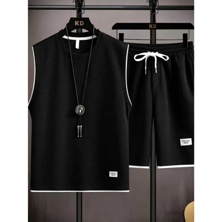 Set XT02 Waffle-Knit Sleeveless Set