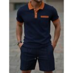 Set XT021 Waffle-Knit Short-Sleeve Set