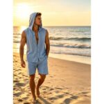 Set XT01 Linen-Blend Sleeveless Set